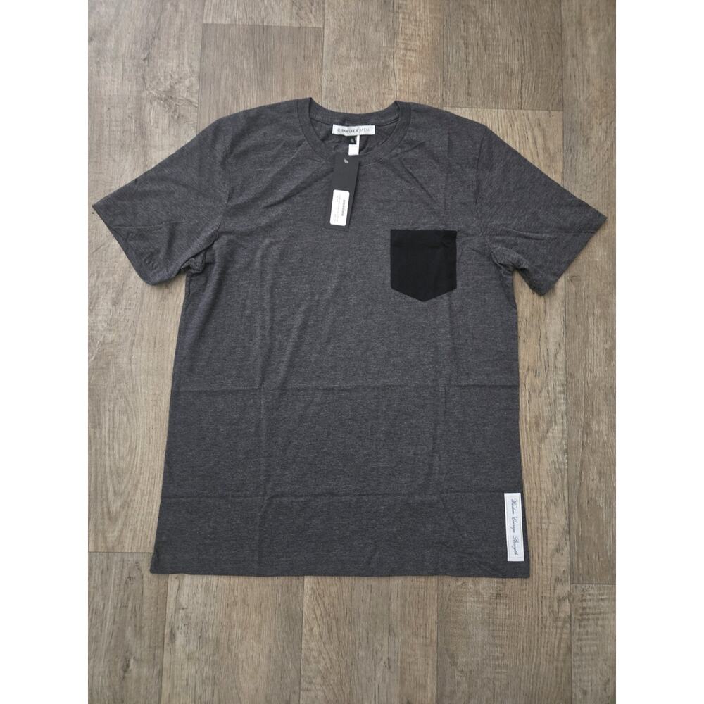 SOVAGE Men's Gray Colorblock Pocket T-Shirt Size XL Inspirational Streetwear NWT